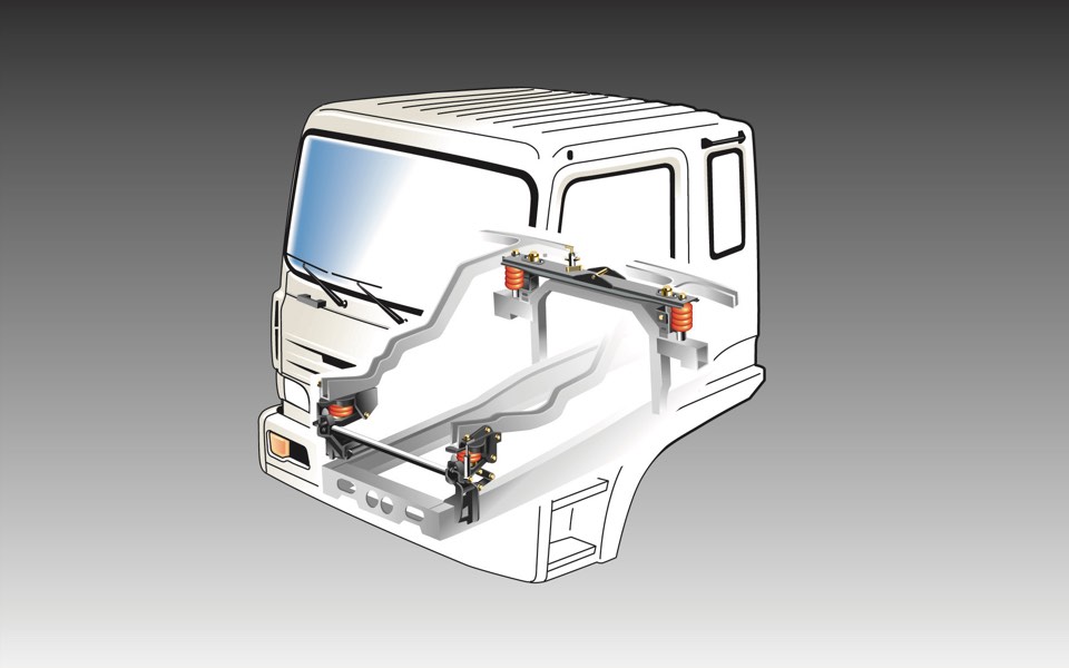 Coil Type Full Floating Cab Suspension